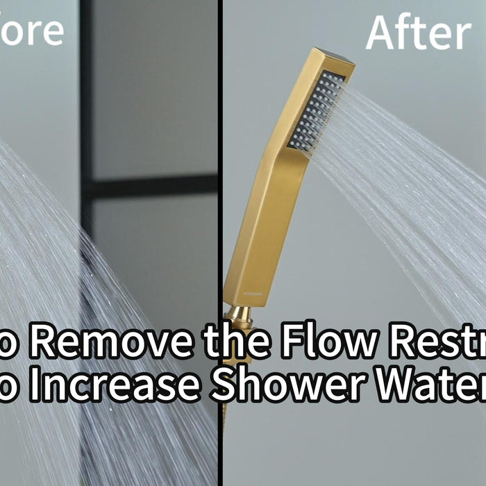How to Remove a Flow Restrictor to Increase Shower Water Pressure