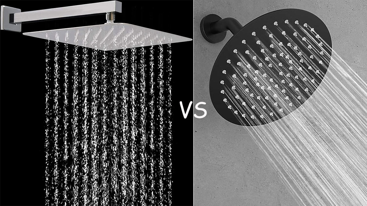 Which is better round or square rain shower head?
