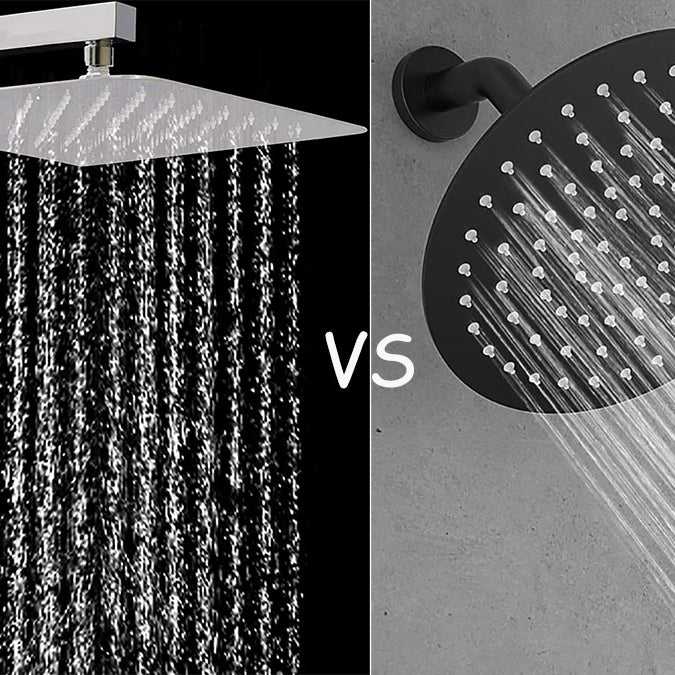 Which is better round or square rain shower head?