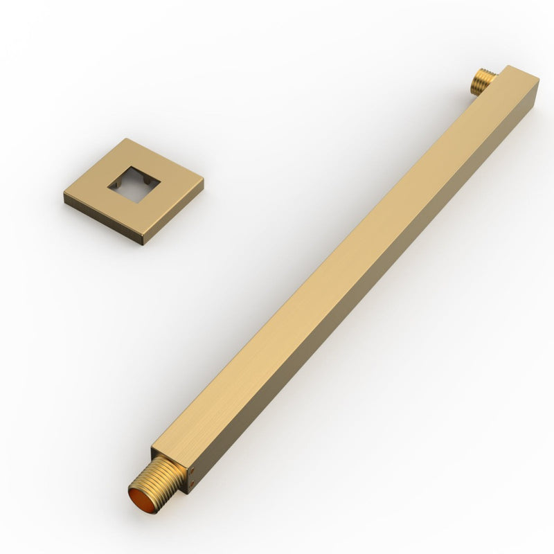 Bostingner Wall Mounted Extension Shower Head Arm Square Shower Arm 16 Inch - Bostingner