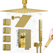 Bostingner Four Function Dual Shower Head System 12+6 Gold - Bostingner