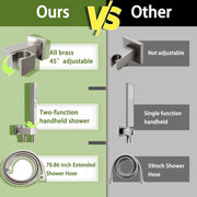 Bostingner 12+8 Inch Dual Shower Head Thermostatic Systems with 2 Function Wand - Bostingner