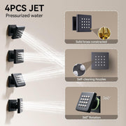 Bostingner Four Function Dual Shower Head System 12+6 Matte Black - Bostingner