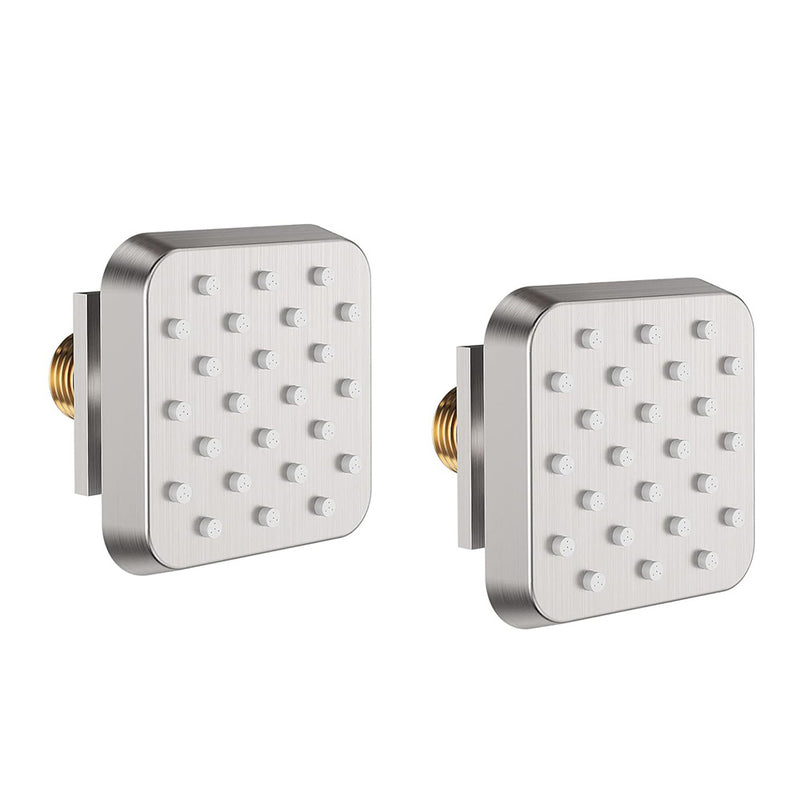 Bostingner Shower Jets Body Spray Spa Massage Jets 2.63 Inch Square Brushed Nickel - Bostingner