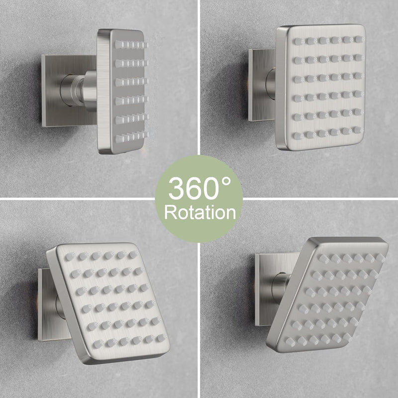 Bostingner Adjustable Flow Shower Body Spray Jets 3 Inch Square - Bostingner