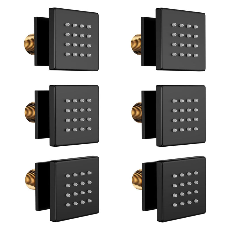 Bostingner Brass Shower Body Sprays Massage Spa Side Jets 2 Inch Black - Bostingner