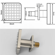 Bostingner Adjustable Flow Shower Body Spray Jets 3 Inch Square - Bostingner