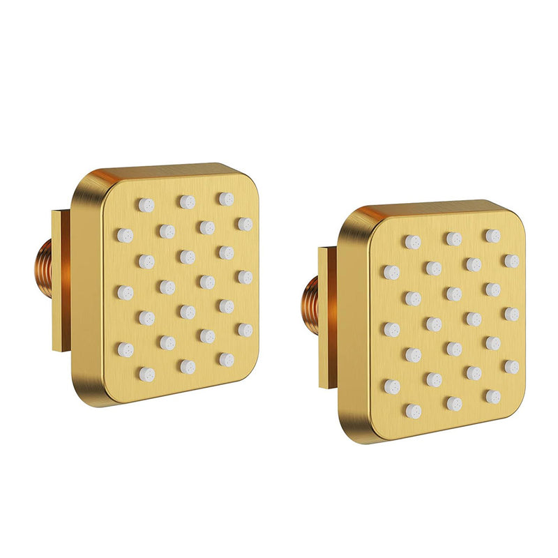 Bostingner Shower Jets Body Spray Spa Massage Jets 2.63 Inch Square Brushed Gold - Bostingner