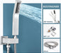 Bostingner 3 Function Shower System Push Button Brushed Nickel 12 Inch - Bostingner