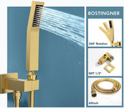 Bostingner Shower Faucet Set Wall Mounted Gold - Bostingner