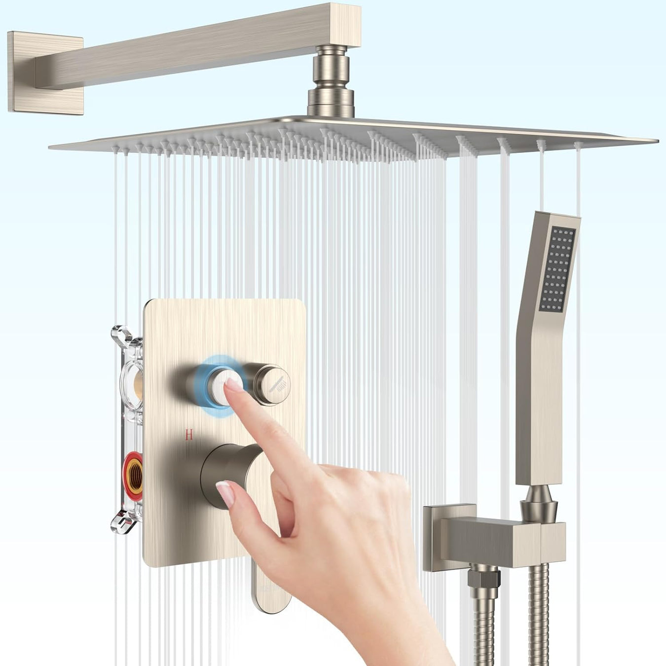 Brushed Nickel Shower System
