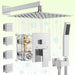 Bostingner Shower System with Body Spray Jets Wall Mounted Chrome 10 Inch - Bostingner