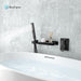 Bostingner 5.9" Waterfall Bathtub Faucet Set with 2 In 1 Handheld Sprayer Black - Bostingner