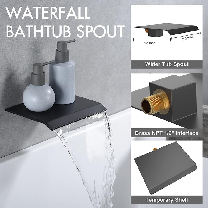 Bostingner Shower System with Tub Spout Matte Black - Bostingner