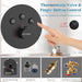 Bostingner Thermostatic Shower System Round 12 Inch Black - Bostingner
