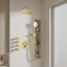 Bostingner Thermostatic Shower System Round 12 Inch Brushed Gold - Bostingner