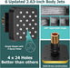 Bostingner Shower System Thermostatic with 6 Pcs Body Jets Wall Mounted Matte Black 12 Inch - Bostingner