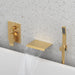 Bostingner Waterfall Bathtub Faucet Set with Sprayer Gold - Bostingner