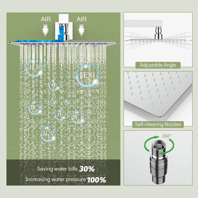 Bostingner Square Rain Shower Head