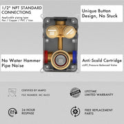 Bostingner Shower Faucet Set Wall Mounted Gold - Bostingner