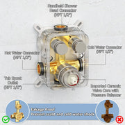 Bostingner Waterfall Bathtub Faucet Set with Sprayer Push Button Brushed Nickel - Bostingner