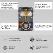 Bostingner Shower Faucet Set Ceiling Mount Shower System 10 Inch Brushed Nickel - Bostingner