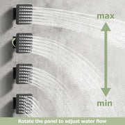 Bostingner 16 Inch Thermostatic Shower System With Adjustable Flow Shower Body Spray Jets - Bostingner