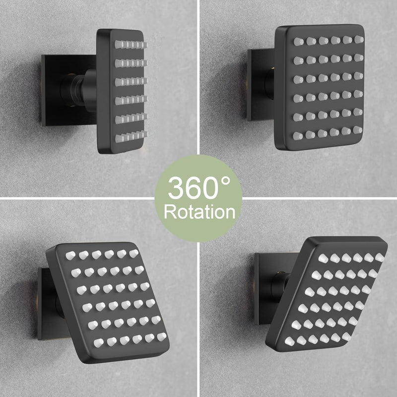 Bostingner 16 Inch Thermostatic Shower System With Adjustable Flow Shower Body Spray Jets - Bostingner