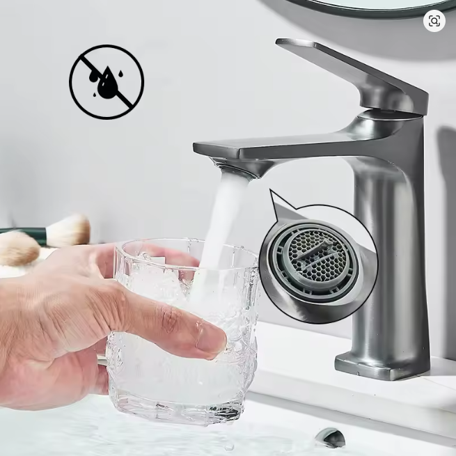 Bostingner Modern Waterfall-style Bathroom and Kitchen Faucet, Single-hole Installation - Bostingner