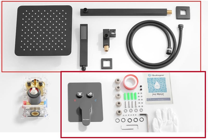 Custom Shower Accessories -Push Button Shower Set (Not Include Shower Valve)