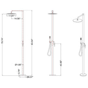 Bostingner Freestanding Outdoor Shower System with Shower Head Matte Black - Bostingner