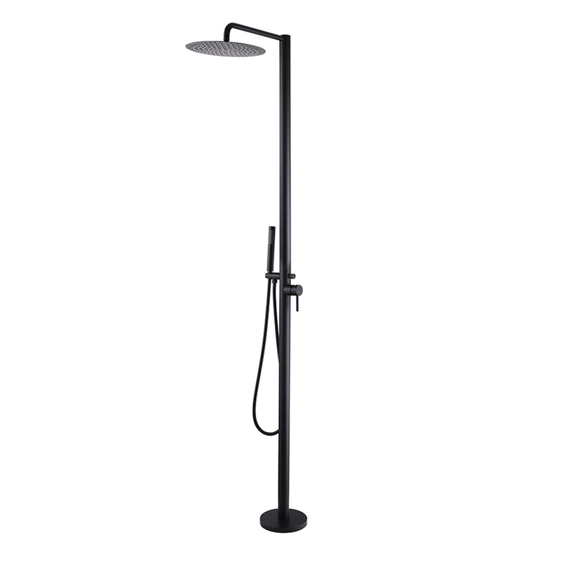 Bostingner Freestanding Outdoor Shower System with Shower Head Matte Black - Bostingner