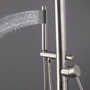Bostingner Freestanding Outdoor Shower System with Shower Head Brushed Nickel - Bostingner