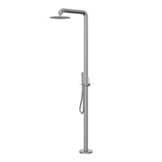 Bostingner Freestanding Outdoor Shower Faucet Set with Shower Head Brushed Nickel - Bostingner