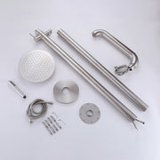 Bostingner Freestanding Outdoor Shower Faucet Set with Shower Head Brushed Nickel - Bostingner