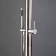 Bostingner Freestanding Outdoor Shower Faucet Set with Shower Head Brushed Nickel - Bostingner