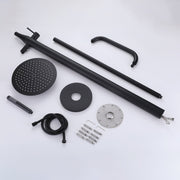 Bostingner 12" Free Standing Outdoor Shower System with Shower Head Matte Black - Bostingner