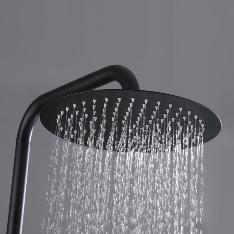 Bostingner 12" Free Standing Outdoor Shower System with Shower Head Matte Black - Bostingner
