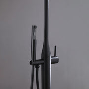 Bostingner 12" Free Standing Outdoor Shower System with Shower Head Matte Black - Bostingner