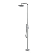 Bostingner 12" Free Standing Outdoor Shower System with Shower Head Brushed Nickel - Bostingner