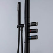 Bostingner 12" Free Standing Outdoor Shower Faucet Set with Shower Head Matte Black - Bostingner