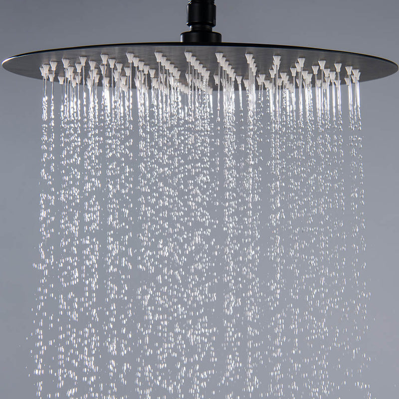 Bostingner 12" Free Standing Outdoor Shower Faucet Set with Shower Head Matte Black - Bostingner