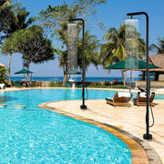 Bostingner 12" Free Standing Outdoor Shower Faucet Set with Shower Head Matte Black - Bostingner