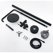 Bostingner 10" Freestanding Outdoor Shower System Height Adjustable Matte Black - Bostingner