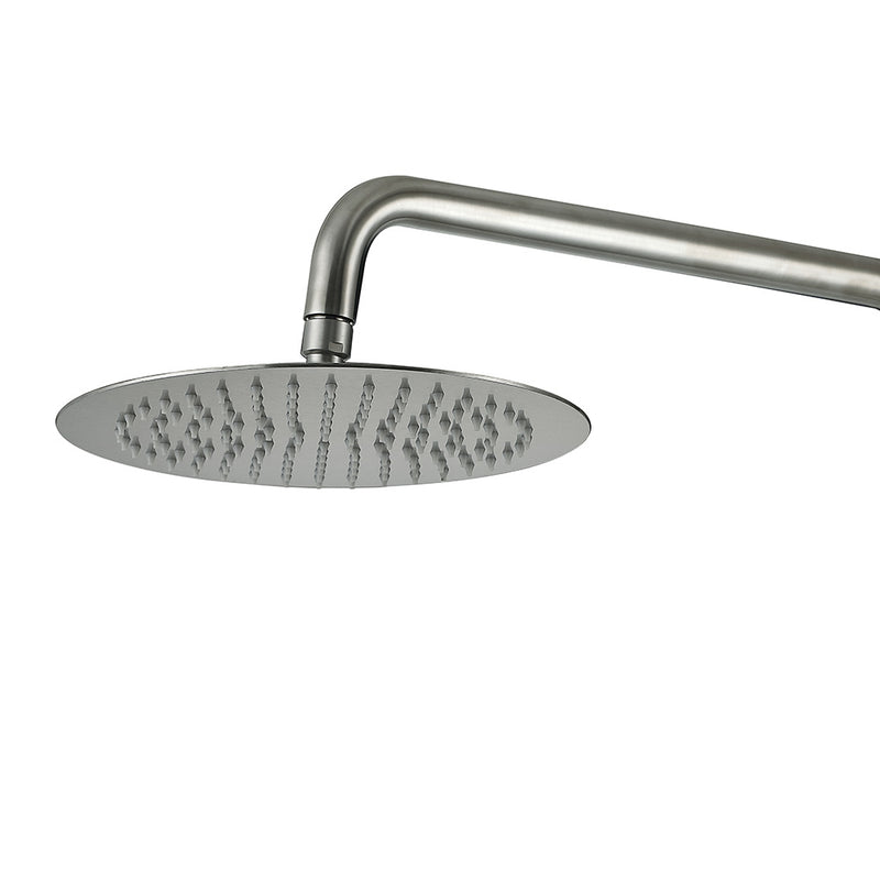 Bostingner 10" Freestanding Outdoor Shower System Height Adjustable Brushed Nickel - Bostingner