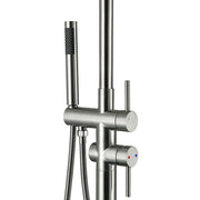 Bostingner 10" Freestanding Outdoor Shower System Height Adjustable Brushed Nickel - Bostingner