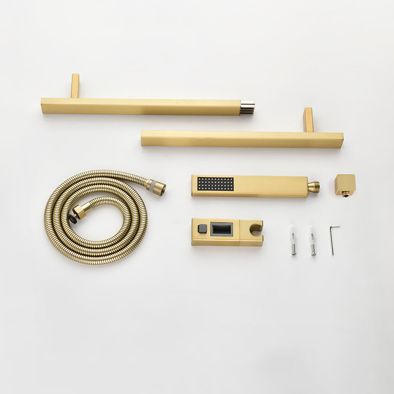 Bostingner Handheld Shower Head with Slide Bar Combo Brushed Gold - Bostingner