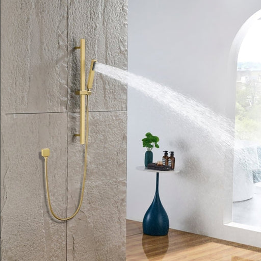 Bostingner Handheld Shower Head with Slide Bar Combo Brushed Gold - Bostingner