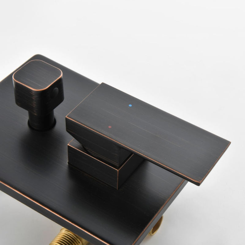 Bostingner Waterfall Bathtub Faucet Set with Sprayer ORB - Bostingner