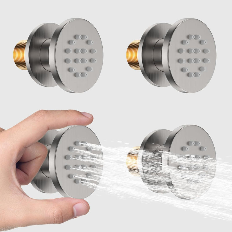 Bostingner Adjustable Flow Shower Body Spray Jets 2 Inch Round - Bostingner